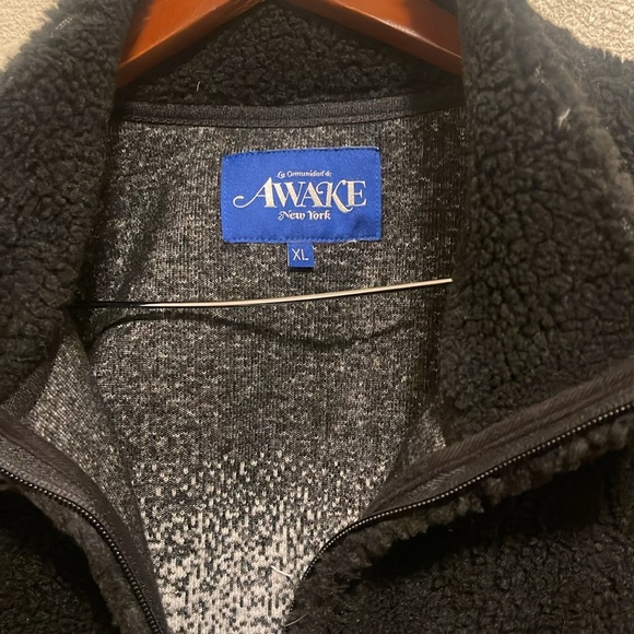 Awake NY Men's Black and White Jacket coast to coast - Picture 2 of 5